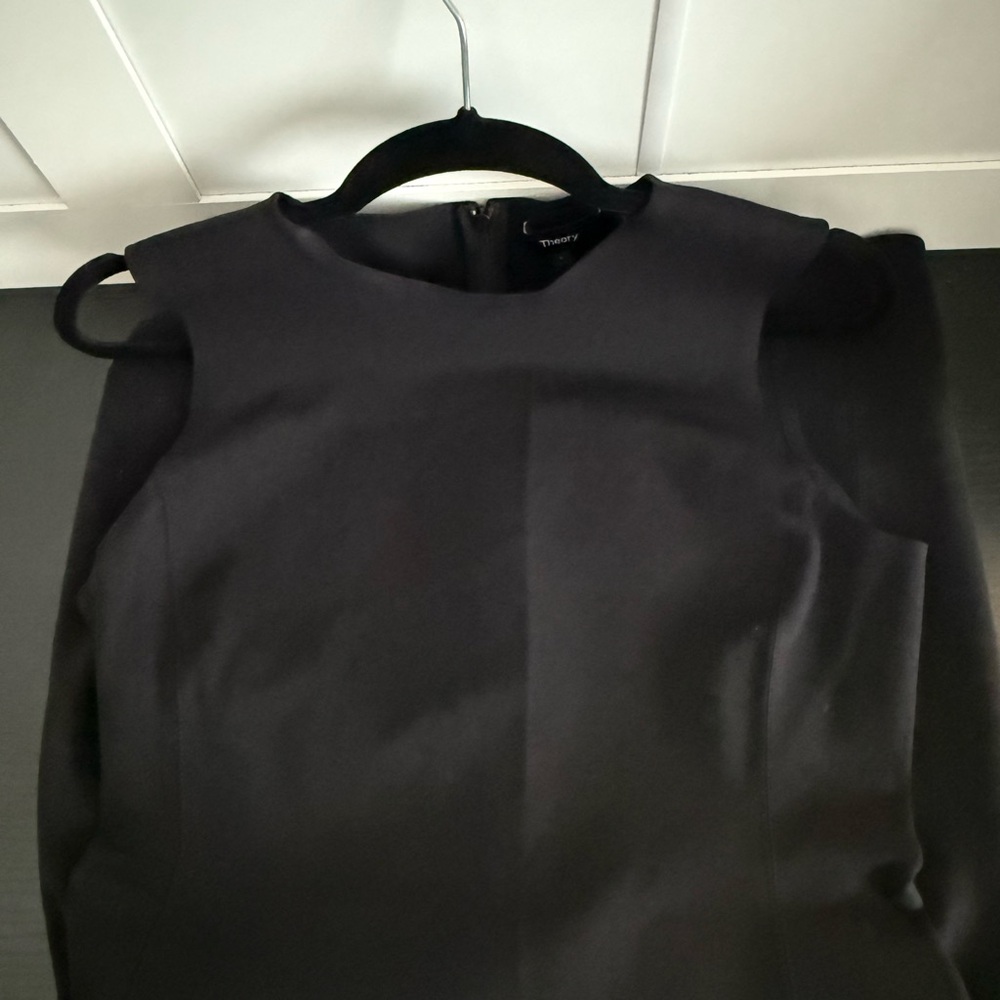Theory Classic Black Midi Dress - Picture 6 of 7